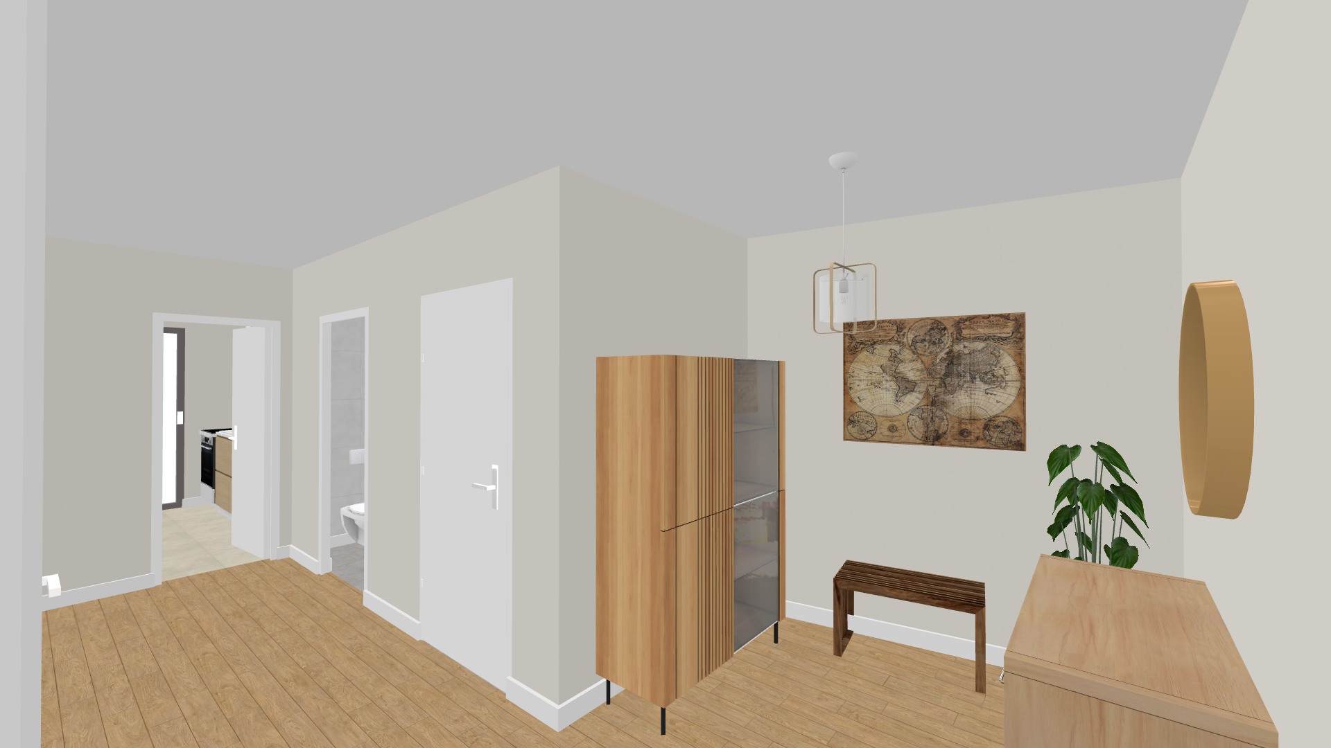 Idée d'aménagement. Entrée